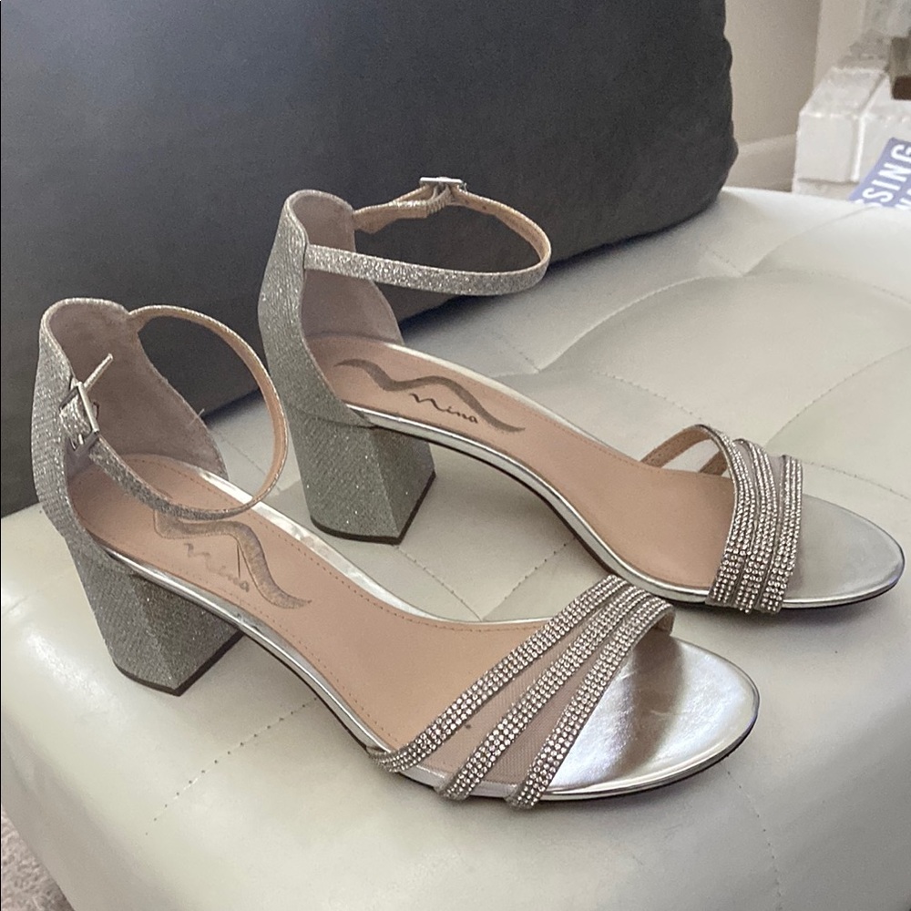 Nina sparkle sandals with ankle strap